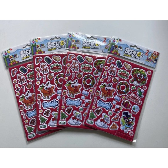 Scentos Scented Stickers Glitter & Metallic Christmas Lot of 4 Packs 2021 - Picture 2 of 4